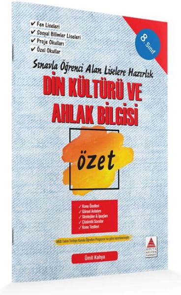 Delta Kültür 8. Sınıf Din Kültürü ve Ahlak Bilgisi Özet