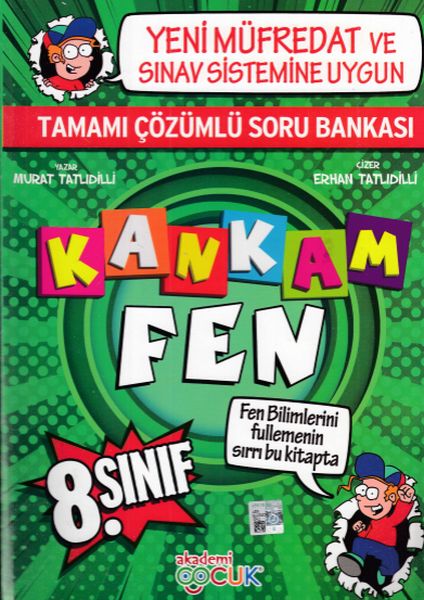 Akademi Çocuk 8. Sınıf Kankam Fen Yeni Müfredat ve Sınav Sistemine Uygun Soru Bankası