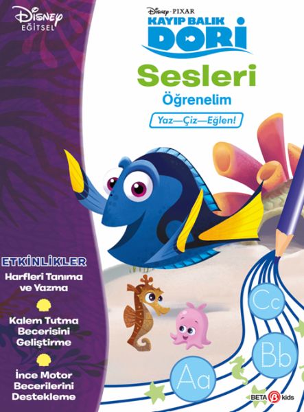 Disney Kayıp Balık Dori Sesleri Öğrenelim Yaz-Çiz-Eğlen!