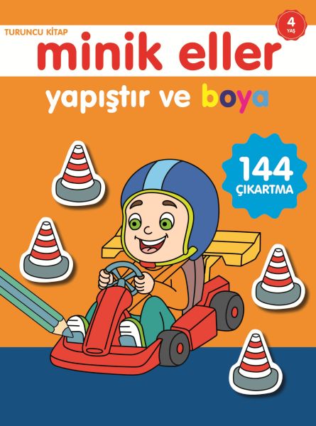 Minik Eller Yapıştır Ve Boya - Turuncu Kitap