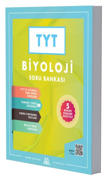 Marsis Yayınları TYT Biyoloji Soru Bankası 5 Deneme Hediyeli-Video Çözümlü