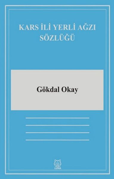 Kars İli Yerli Ağzı Sözlüğü