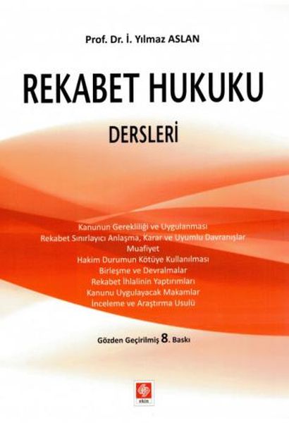 Rekabet Hukuku Dersleri