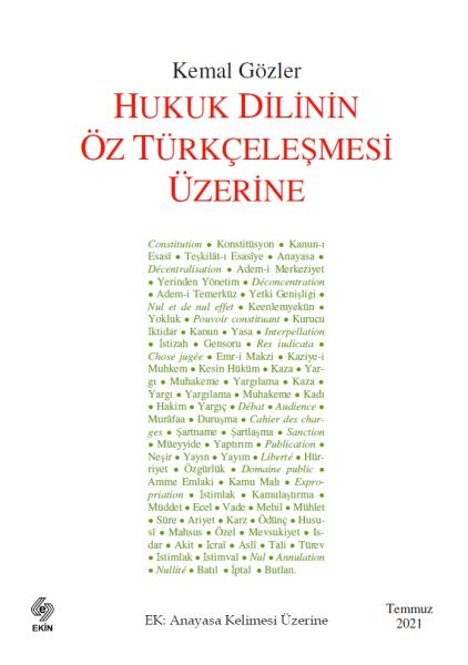 Hukuk Dilinin Öz Türkçeleşmesi Üzerine