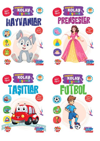 Etkinlikli Kolay Boyama Serisi (4 Kitap)