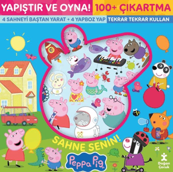 Yapıştır ve Oyna! Sahne Senin! Peppa Pig Tekrar Kullanılabilir Çıkartmalarla Sahnelerini Yarat!