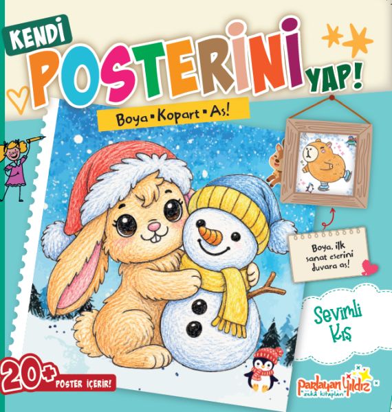 Kendi Posterini Yap! Boya Kopart As! Sevimli Kış