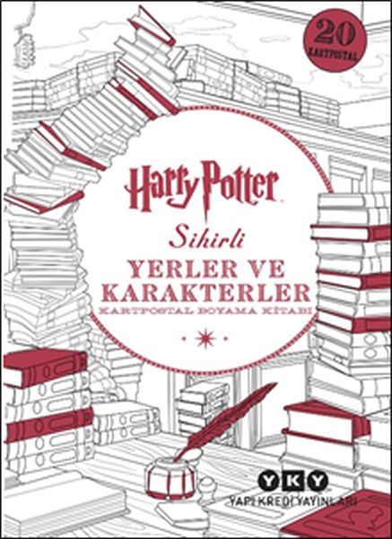 Harry Potter Sihirli Yerler ve Karakterler; Kartpostal Boyama Kitabı