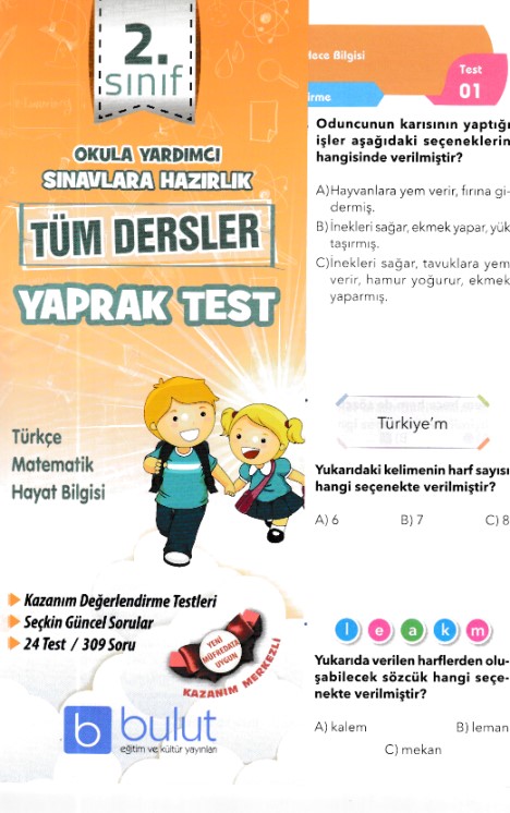 Bulut Eğitim 2. Sınıf Tüm Dersler Yaprak Test