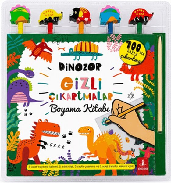 Dinozor Gizli Çıkartmalar Boyama Kitabı