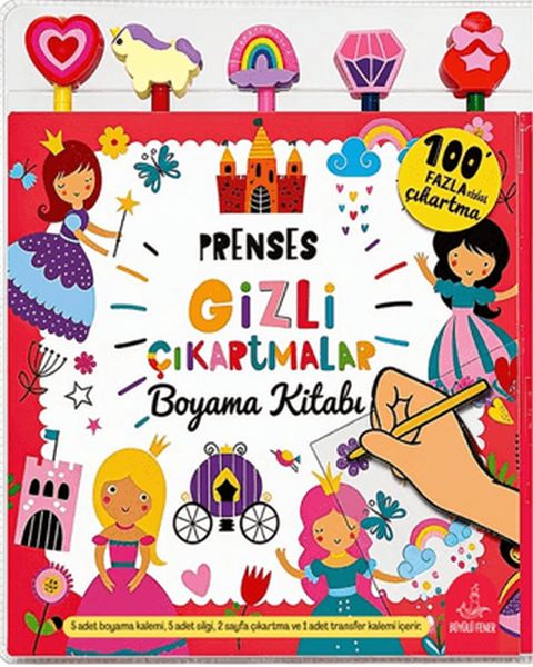 Prenses Gizli Çıkartmalar Boyama Kitabı