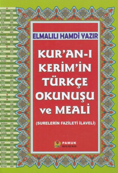 Kur'an-ı Kerimin Türkçe Okunuşu ve Meali Rahle Boy (Kuran-203)