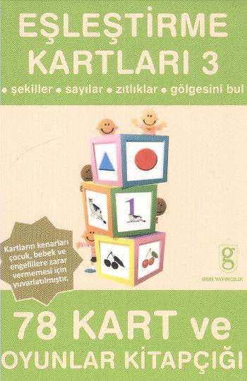 Eşleştirme Kartları -3  Şekiller - Sayılar - Zıtlıklar - Gölgesini Bul