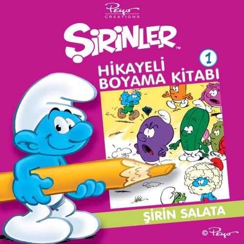 Şirinler Hikayeli Boyama Kitabı-1: Şirin Salata