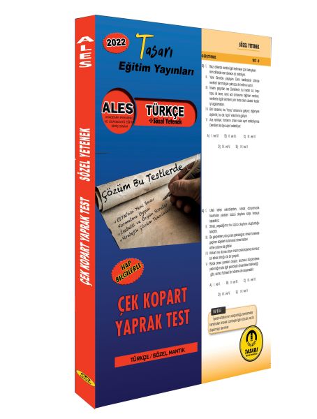 Tasarı Ales Sözel Yetenek Türkçe Yaprak Test