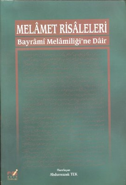 Melamet Risaleleri  Bayrami Melamiliği'ne Dair